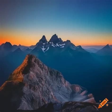 Majestic Mountain Landscape On Craiyon