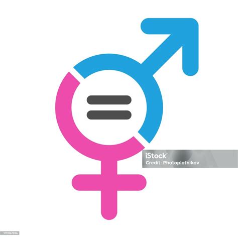 Gender Equality Symbol Isolated On White Background Men And Women Equal Concept Icon Female And