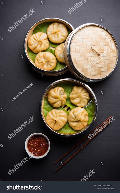 Traditional Dumpling Momos Food Nepal Served Stock Photo 1147890134 ...