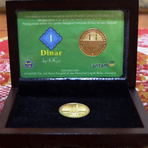 Jual KOIN DINAR ANTAM EMAS 4 25GR HIJAU BERSERTIFIKAT DINAR EMAS