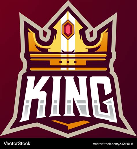 King logo design with modern Royalty Free Vector Image