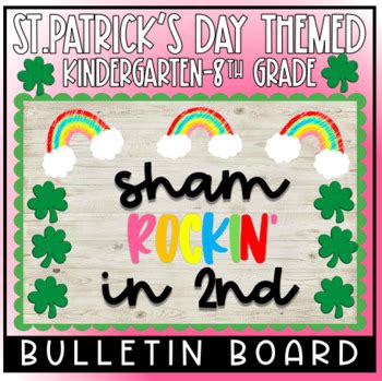 St Patrick S Day Sham Rockin Bulletin Board February March Door Decor