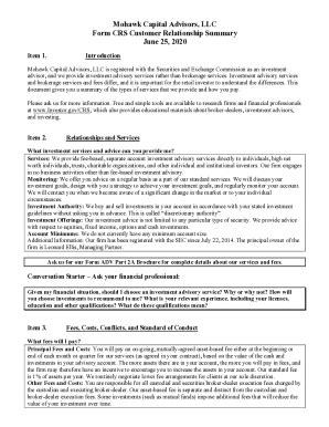 Fillable Online Client Relationship Summary Form Crs Form Adv Part