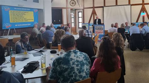 AfD feierte mit rund 50 Gästen einzige Wahlkampfveranstaltung im Kreis