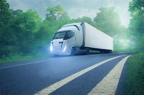 Premium Ai Image 3d Illustration Of Truck Driving On A Country Road