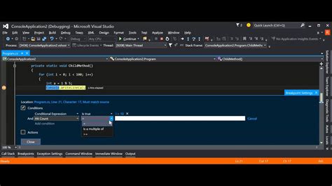 Visual Studio Net Debugging Conditional Breakpoint Techniques Youtube