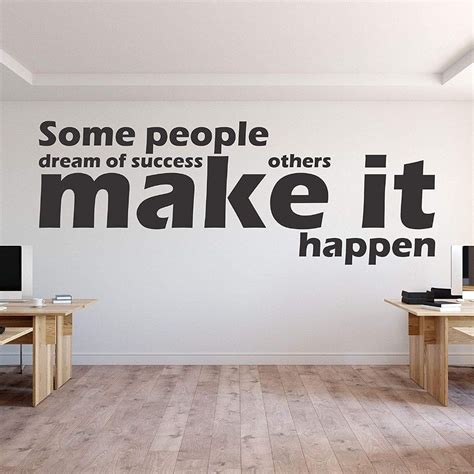 Make It Happen Motivational Life Quote Wall Decal Wall Quotes Decals