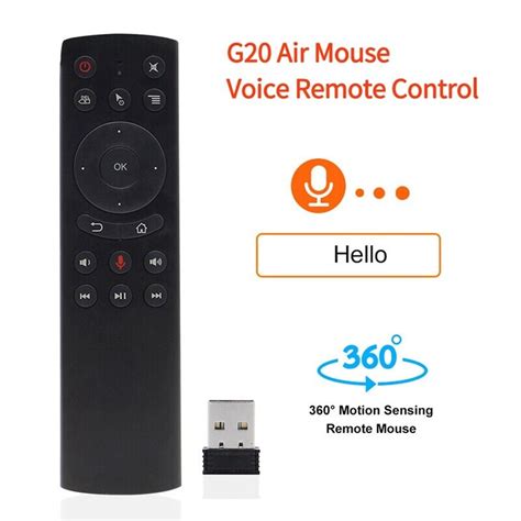 G20S Air Mouse Gyro 2 4G Wireless Voice Remote Control IR Learning Fly