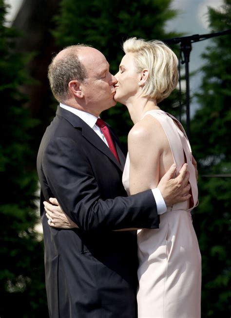 Photo La princesse Charlène de Monaco et le prince Albert II de