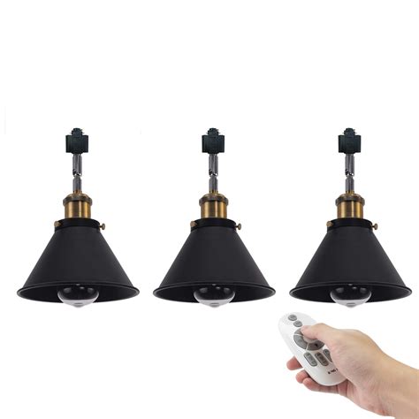 Fsliving H Type Remote Control Track Pendant Light Adjustable Angle