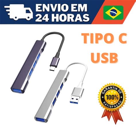 Hub Portas Usb Para Celular Adaptador Otg Usb C Suporte Trip