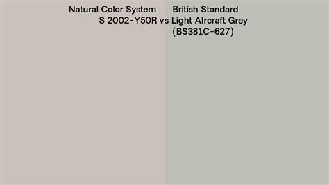 Natural Color System S 2002 Y50r Vs British Standard Light Aircraft