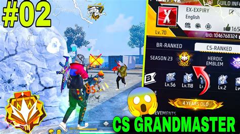 Cs Rank Grandmaster 😈 Push Road To Grandmaster🤯 In Free Fire🔥🔥🔥 Youtube