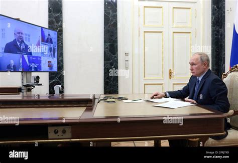 Moscow Russia 17th Mar 2023 Russian President Vladimir Putin Holds