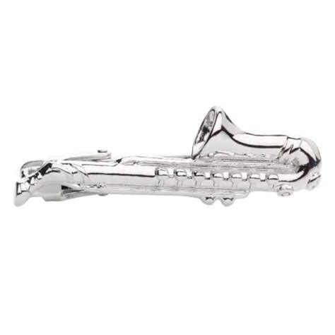 Buy The Tie Hub Brass Silver Saxophone Clip Tack Tie Pin In Gift Box