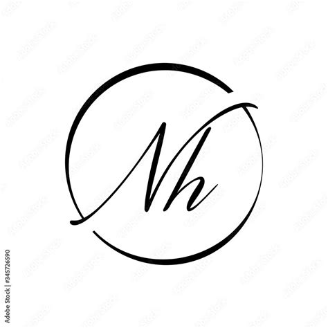 Initial Letter Nh Logo Design Vector Template Creative Abstract Nh