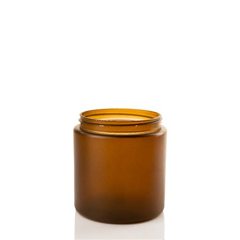 10 Oz Frosted Amber PET Straight Sided Jar Durable And Stylish FH