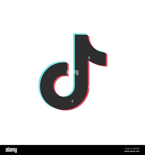 Tiktok Logo On White Stock Vector Images Alamy