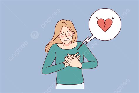 Unhealthy Woman Suffer From Pain In Heart Unhealthy Diagnose Disease