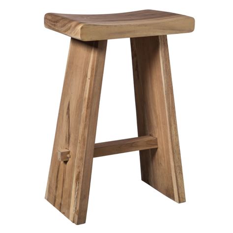 Tabouret De Bar Bois Brut Design Sans Dossier CDC Design