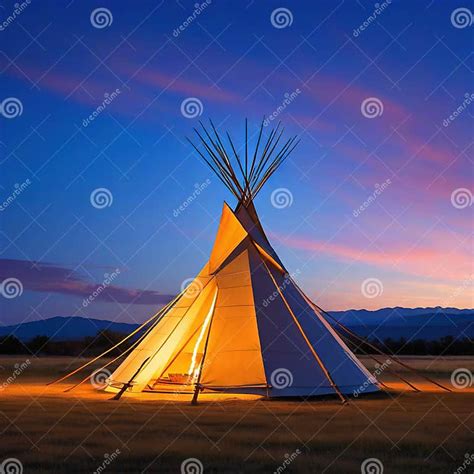 Traditional Native American Teepee Embracing The History And Culture Of Indigenous Stock