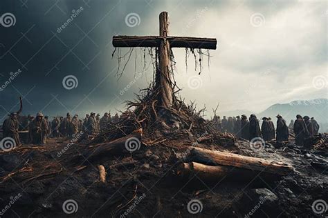 Jesus Christ Cross Easter Resurrection Concept Christian Cross on a ...