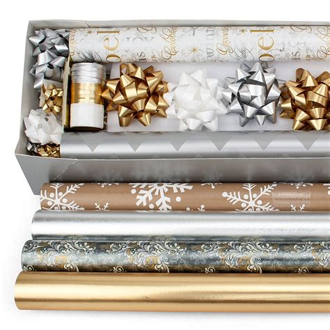 Designer Holiday T Wrapping Set 6 Rolls Of Modern T Wrap Paper