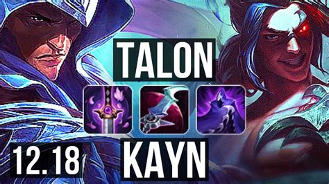 Talon Vs Kayn Jng M Mastery Legendary Games Euw