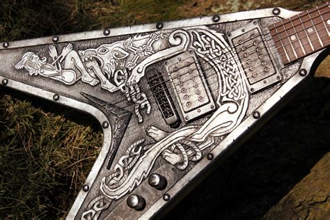 Viking V Guitar Art Guitar Design Custom Electric Guitars