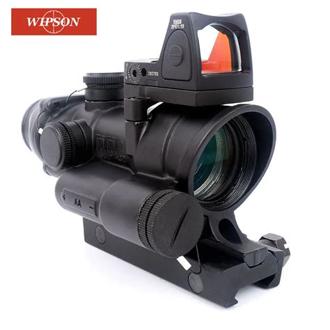 WIPSON Tactical Trijicon ACOG 4x32 LED Scope HD Sight Scope Illuminated