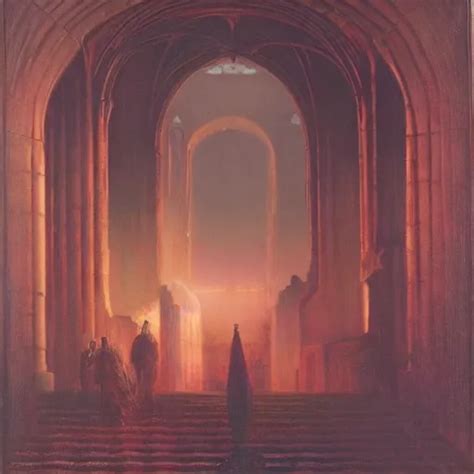 Massive Subterranean Gothic Citadel By Les Edwards And Stable