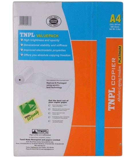 Tnpl Gsm A Size Copier Paper For Printing Xerox At Rs Ream In