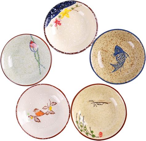 Whjy Juego De Platos De Cer Mica Japoneses De Porcelana Retro Para