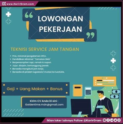 Lowongan Kerja Teknisi Service Kam Tangan Bagi Yang Berminat Dan