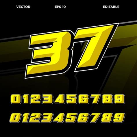 Premium Vector Racing Number Effect Design Template Vector