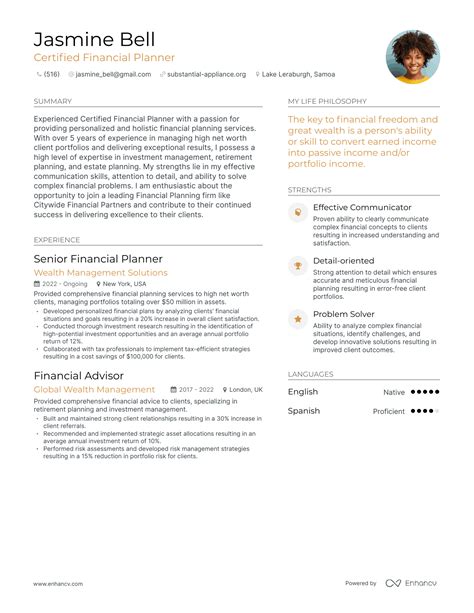 Financial Advisor Resume Examples 2+ Financial Advisor Intern Resume
