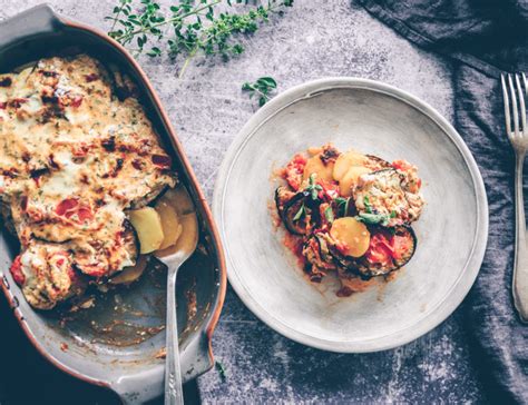 Vegetarisches Moussaka Herrlich Einfaches Ofengericht