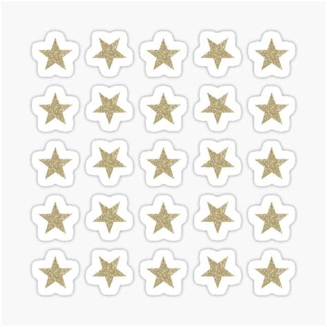 Star Set Minis Gold Glitter Sticker For Sale By Rracheell Redbubble