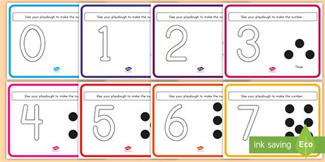 Kindergarten Numbers 0 10 Playdough Mats Teacher Made