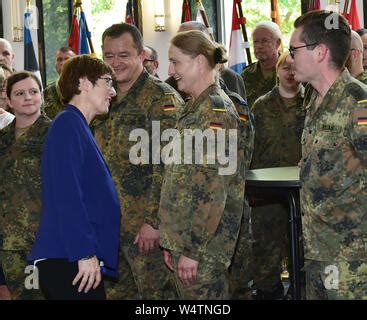 Schwielowsee, Germany. 25th July, 2019. Federal Defence Minister ...