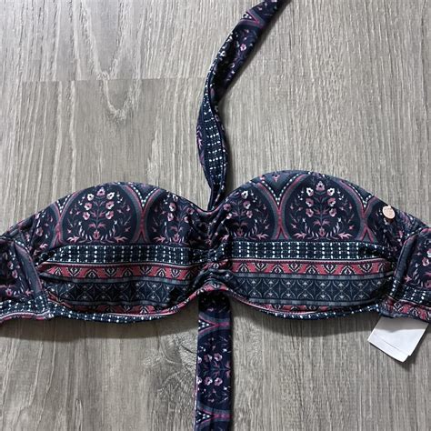 ROXY Strapless Size Xsmall Bikini Top Tie Detail In Depop