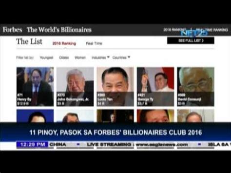 Forbes' Billionaires' Club 2016 includes 11 Filipinos