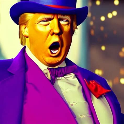 Portrait Of Donald Trump As Willy Wonka In Fantasy Stable Diffusion