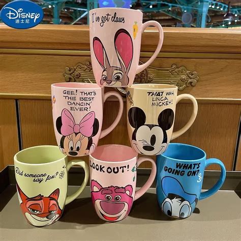 Taza De Cer Mica De Dibujos Animados De Disney Para Hombres Y Mujeres