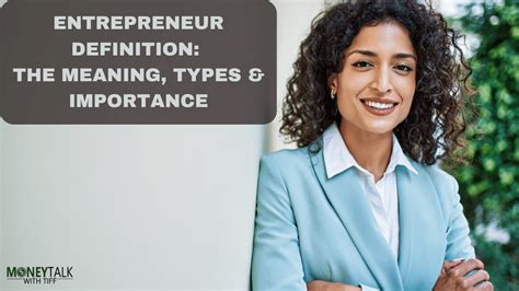 entrepreneur definition  meaning types importance