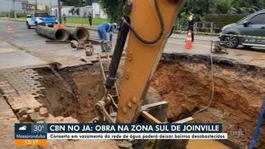 Jornal do Almoço Joinville CBN no JA Obra impacto trânsito na zona