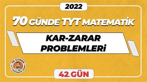 Kar Zarar Problemleri G Nde Tyt Matematik Kamp G N