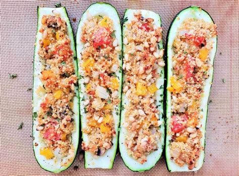 Vegetarian Stuffed Zucchini Boats The Leaf