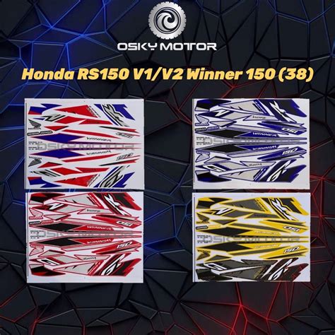 Honda RS150 V1 V2 Winner 150 38 Body Sticker White Blue Red