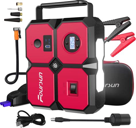 Amazon Portable Car Jump Starter With Air Compressor Foursun